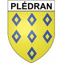Pegatinas escudo de armas de Plédran adhesivo de la etiqueta engomada