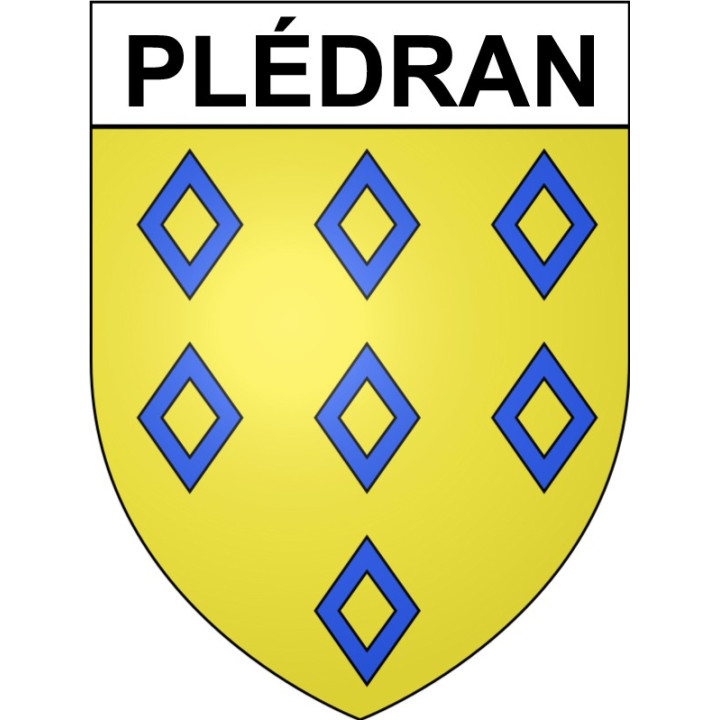Stickers coat of arms Plédran adhesive sticker