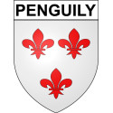 Pegatinas escudo de armas de Penguily adhesivo de la etiqueta engomada