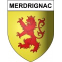 Pegatinas escudo de armas de Merdrignac adhesivo de la etiqueta engomada