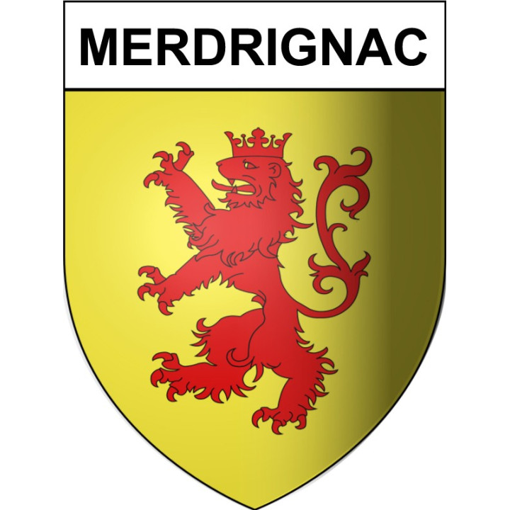 Merdrignac 22 ville Stickers blason autocollant adhésif