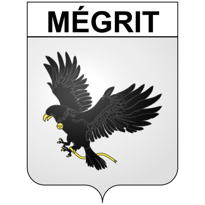 Pegatinas escudo de armas de Mégrit adhesivo de la etiqueta engomada
