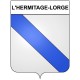 Pegatinas escudo de armas de L'Hermitage-Lorge adhesivo de la etiqueta engomada