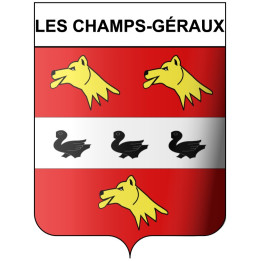 Pegatinas escudo de armas de Les Champs-Géraux adhesivo de la etiqueta engomada