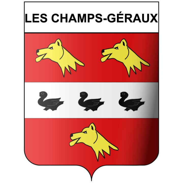 Stickers coat of arms Les Champs-Géraux adhesive sticker