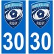 30 MHRC rugby montpellier autocollant plaque