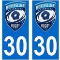 30 MHRC rugby montpellier autocollant plaque