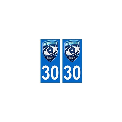 30 MHRC rugby montpellier autocollant plaque