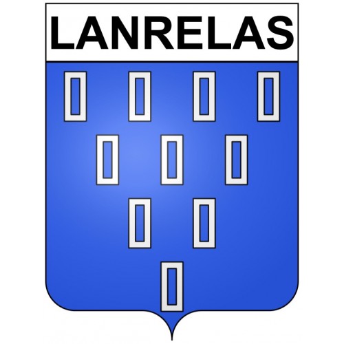 Lanrelas 22 ville Stickers blason autocollant adhésif
