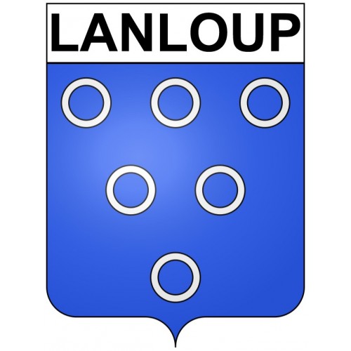 Pegatinas escudo de armas de Lanloup adhesivo de la etiqueta engomada