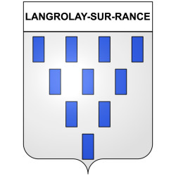 Langrolay-sur-Rance Sticker wappen, gelsenkirchen, augsburg, klebender aufkleber