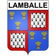Pegatinas escudo de armas de Lamballe adhesivo de la etiqueta engomada