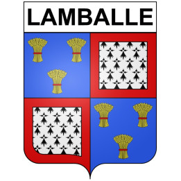 Pegatinas escudo de armas de Lamballe adhesivo de la etiqueta engomada