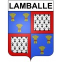 Pegatinas escudo de armas de Lamballe adhesivo de la etiqueta engomada