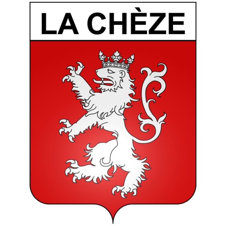 Pegatinas escudo de armas de La Chèze adhesivo de la etiqueta engomada
