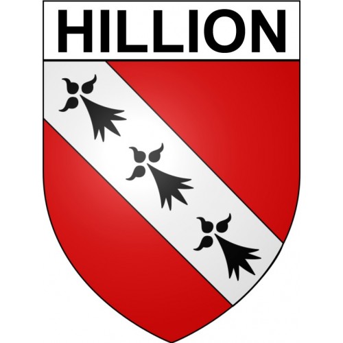 Pegatinas escudo de armas de Hillion adhesivo de la etiqueta engomada