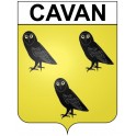 Pegatinas escudo de armas de Cavan adhesivo de la etiqueta engomada