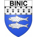Pegatinas escudo de armas de Binic adhesivo de la etiqueta engomada