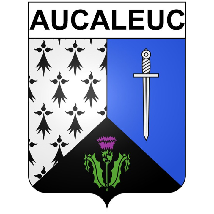 Stickers coat of arms Aucaleuc adhesive sticker