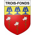 Pegatinas escudo de armas de Trois-Fonds adhesivo de la etiqueta engomada