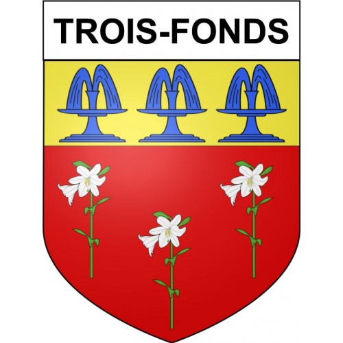 Trois-Fonds 23 ville Stickers blason autocollant adhésif