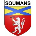 Soumans 23 ville Stickers blason autocollant adhésif