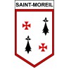 Pegatinas escudo de armas de Saint-Moreil adhesivo de la etiqueta engomada