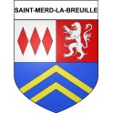 Pegatinas escudo de armas de Saint-Merd-la-Breuille adhesivo de la etiqueta engomada