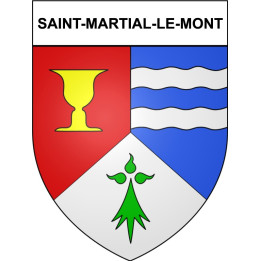 Stickers coat of arms Saint-Martial-le-Mont adhesive sticker