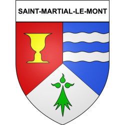 Saint-Martial-le-Mont Sticker wappen, gelsenkirchen, augsburg, klebender aufkleber