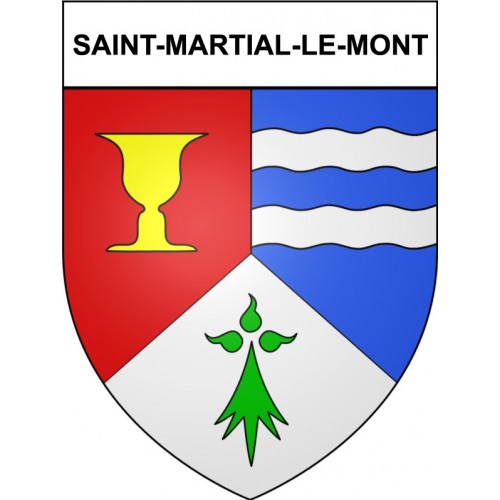 Saint-Martial-le-Mont 23 ville Stickers blason autocollant adhésif