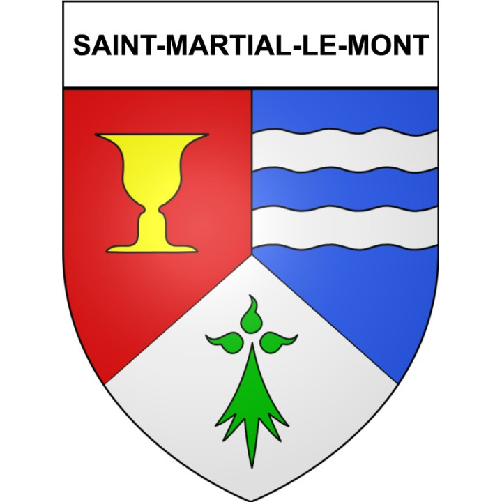 Saint-Martial-le-Mont 23 ville Stickers blason autocollant adhésif