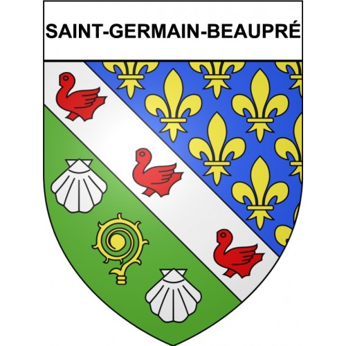 Saint-Germain-Beaupré Sticker wappen, gelsenkirchen, augsburg, klebender aufkleber
