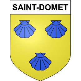 Pegatinas escudo de armas de Saint-Domet adhesivo de la etiqueta engomada