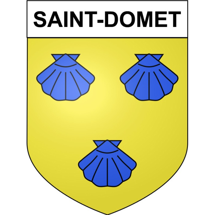 Pegatinas escudo de armas de Saint-Domet adhesivo de la etiqueta engomada