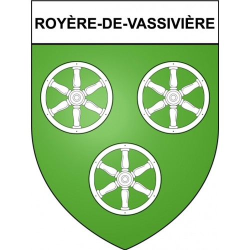 Pegatinas escudo de armas de Royère-de-Vassivière adhesivo de la etiqueta engomada