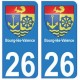 26 Bourg-lès-Valence blason autocollant plaque stickers ville
