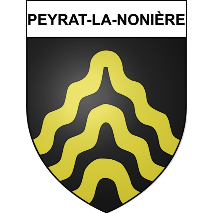 Pegatinas escudo de armas de Peyrat-la-Nonière adhesivo de la etiqueta engomada