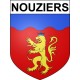 Pegatinas escudo de armas de Nouziers adhesivo de la etiqueta engomada