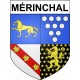 Pegatinas escudo de armas de Mérinchal adhesivo de la etiqueta engomada