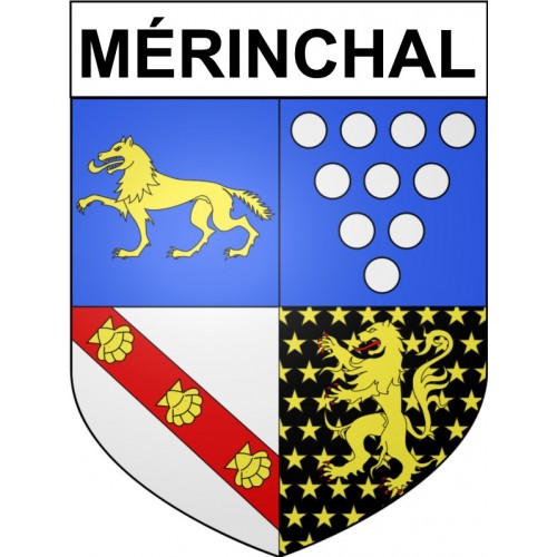Stickers coat of arms Mérinchal adhesive sticker