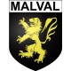 Malval 23 ville Stickers blason autocollant adhésif