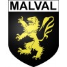 Pegatinas escudo de armas de Malval adhesivo de la etiqueta engomada