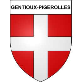 Gentioux-Pigerolles Sticker wappen, gelsenkirchen, augsburg, klebender aufkleber