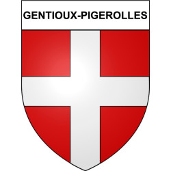 Gentioux-Pigerolles Sticker wappen, gelsenkirchen, augsburg, klebender aufkleber