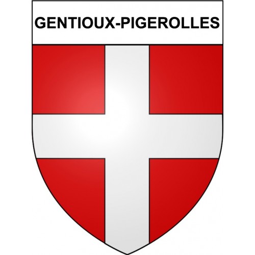 Gentioux-Pigerolles Sticker wappen, gelsenkirchen, augsburg, klebender aufkleber