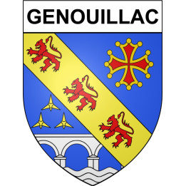 Genouillac 23 ville Stickers blason autocollant adhésif