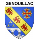 Stickers coat of arms Genouillac adhesive sticker