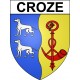 Pegatinas escudo de armas de Croze adhesivo de la etiqueta engomada