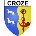 Croze 23 ville Stickers blason autocollant adhésif